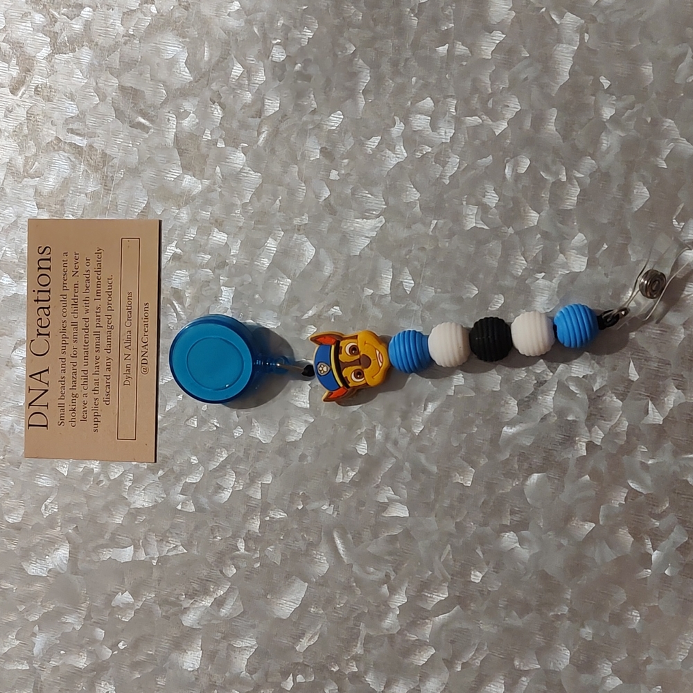 Silicone bead ID badge- chase